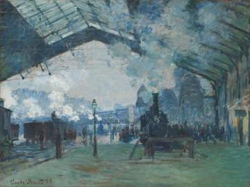 Arrival Of The Normandy Train, Gare Saint-lazare Artwork by Claude Oscar Monet