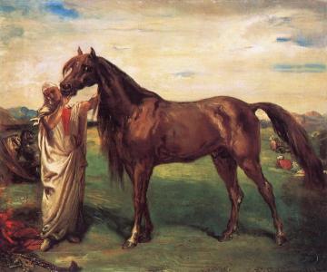 Hadji, Arab Stalion From Constantine Provence Artwork by Theodore Chasseriau