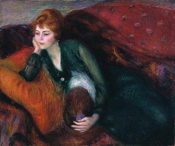 Young Woman in Green Artwork by William James Glackens