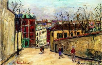 Rue d Mont Cenis Artwork by Maurice Utrillo