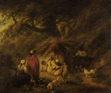 Encampment of Gypsies Artwork by George Morland