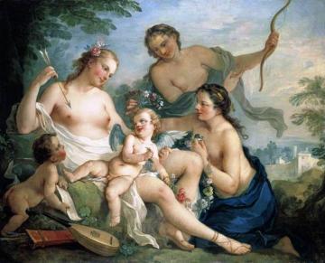 Venus and Cupid Artwork by Charles-Joseph Natoire