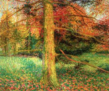 Forest in Autumn, Sint-Martens-Latem Artwork by Leon De Smet