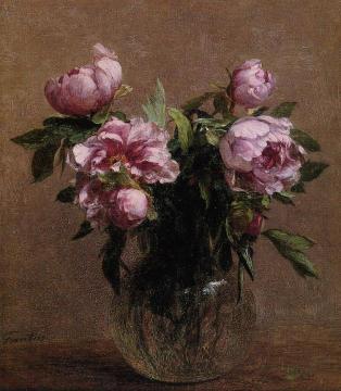 Vase of Peonies Artwork by Henri Fantin-Latour