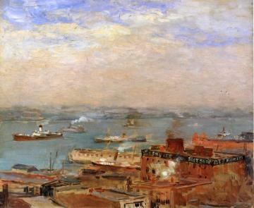 Early Morning, North River Artwork by Gari Melchers