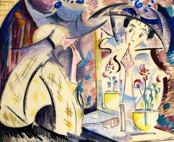 Woman at Her Dressing Table Artwork by Alice Bailly