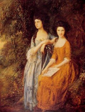 The Linley Sisters Artwork by Thomas Gainsborough