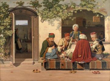 Orientals at a Game of Chess (Orientalere ved et parti skak) Artwork by Martinus Rorbye