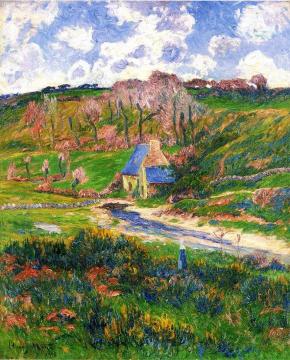 Bretons on the Banks of a River Artwork by Henry Moret