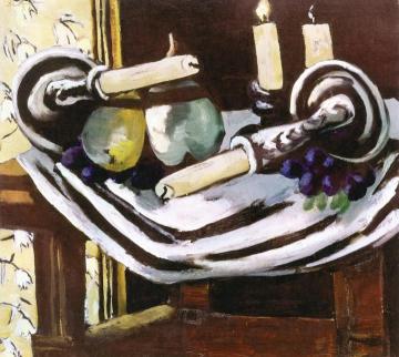 Still LIfe with Fallen Candles Artwork by Max Beckmann