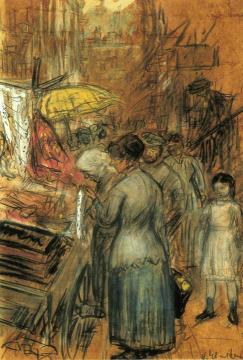 Scene on the Lower East Side Artwork by William James Glackens