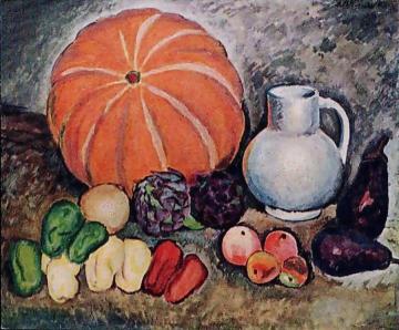 Still Life With Pumpkin Artwork by Ilya Mashkov