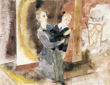 Miles And The Governess, Illustration No. 5 For The Turn Of The Screw Artwork by Charles Demuth