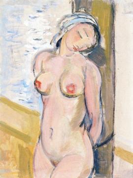 Standing Female Nude Artwork by Maurice Barraud