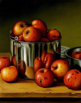 Apples in a Tin Pail Artwork by Levi Wells Prentice