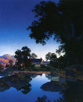Peace of Evening Artwork by Maxfield Parrish