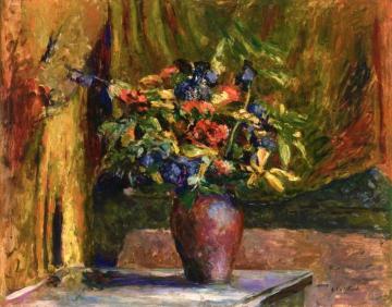 Larkspur and Geraniums Artwork by Edouard Vuillard