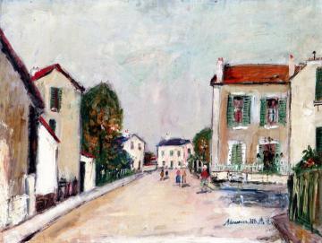 Street in Samois Artwork by Maurice Utrillo