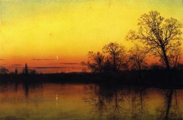 Twilight on the Passaic Artwork by Louis Remy Mignot