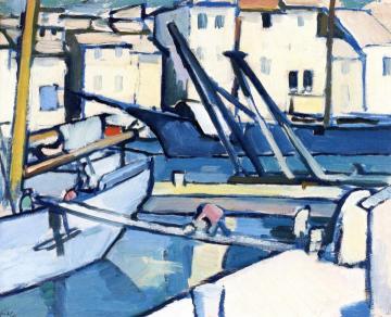 In Port, Cassis Artwork by Samuel John Peploe