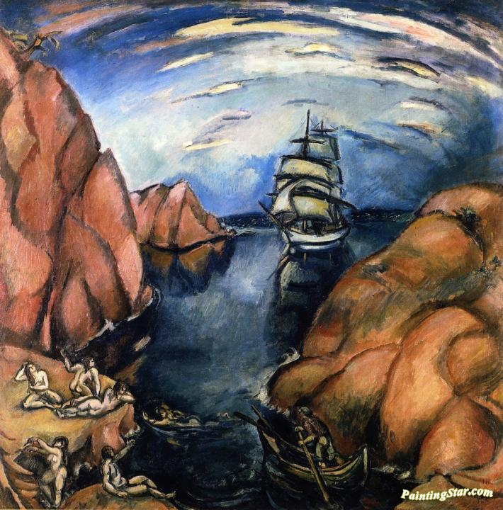 Ship in the Cove Artwork by Emile-othon Friesz