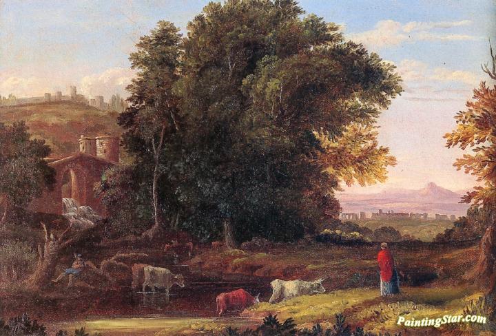 Italian Landscape with Aquduct Artwork by George Inness