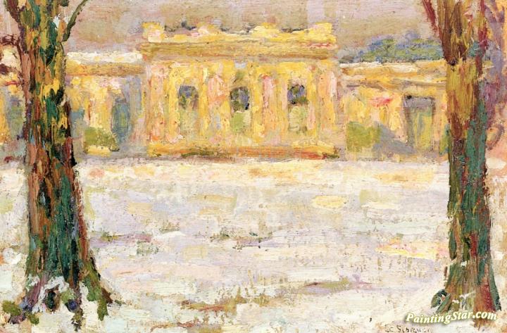The Trianon at Versailles in the Snow Artwork by Henri Le Sidaner