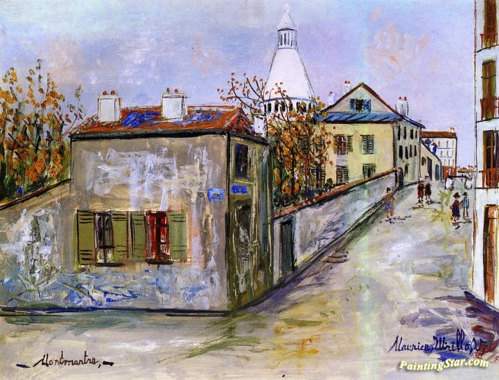 The Home of Berlioz in Montmartre Artwork by Maurice Utrillo