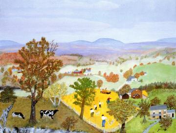 Harvest Time Artwork by Anna Mary Robertson Grandma Moses