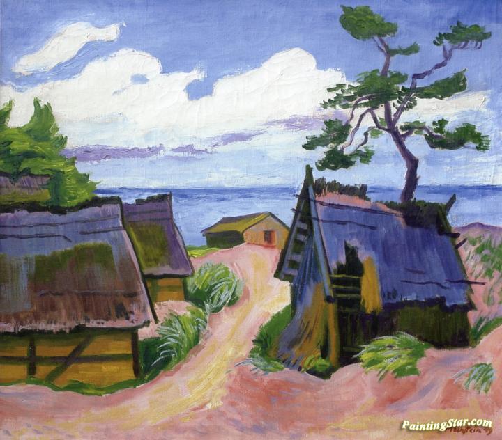 White Cloud Artwork by Hermann Max Pechstein