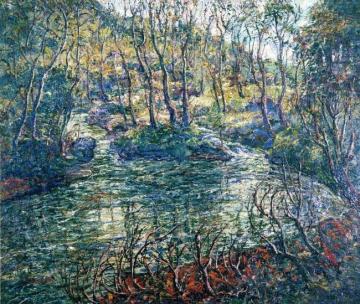 Connecticut Trout Stream Artwork by Ernest Lawson