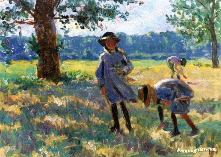 Picking flowers Artwork by Henri Lebasque