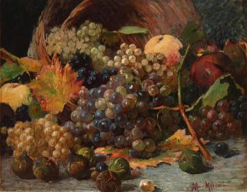 Still Life With Grapes Artwork by Mato Celestin Medovic