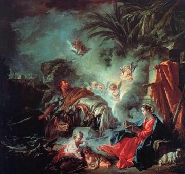 Rest on the Flight into Egypt Artwork by Francois Boucher