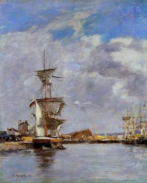Deauville, the Harbor Artwork by Eugène-Louis Boudin