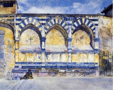 The Three Arches of Santa Maria Novella Artwork by Henry Roderick Newman