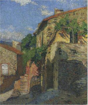 Houses at Collioure Artwork by Henri Martin