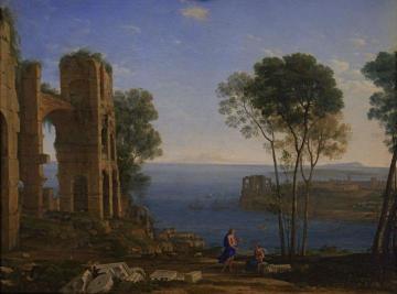 Landscape with Apollo and Sibyl of Cumae Artwork by Claude Lorrain