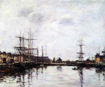 Fecamp, The Harbor Artwork by Eugène-Louis Boudin