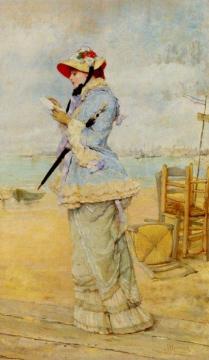 Lady by the Sea Artwork by Frederik Henrdik Kaemmerer