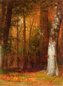 The Pine Cone Gatherers Artwork by Thomas Worthington Whittredge