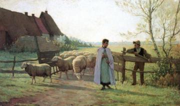 The Return of the Flock Artwork by Henri Le Sidaner