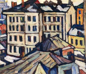 Moscow, Buildings Artwork by Abraham A. Manievich