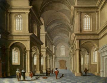 A church interior Artwork by Bartholomeus van Bassen