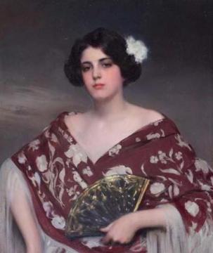 Retrato de Julia Artwork by Ramon Casas i Carbó