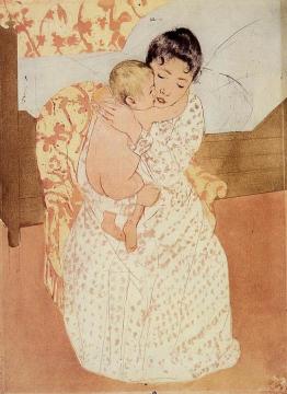 Nude Child Artwork by Mary Cassatt