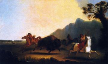 The Buffalo Hunt Artwork by Alfred Jacob Miller