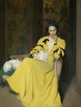 Pauline In The Yellow Dress Artwork by Herbert James Gunn