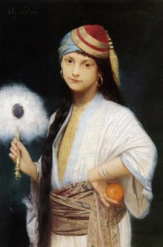 The Feathered Fan Artwork by Jules Joseph Lefebvre