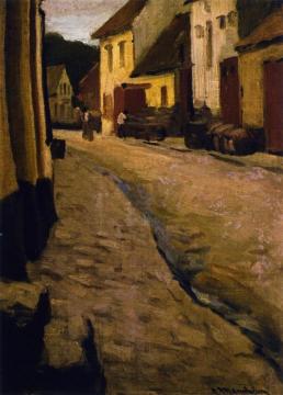 European Street Scene Artwork by Jean Mannheim